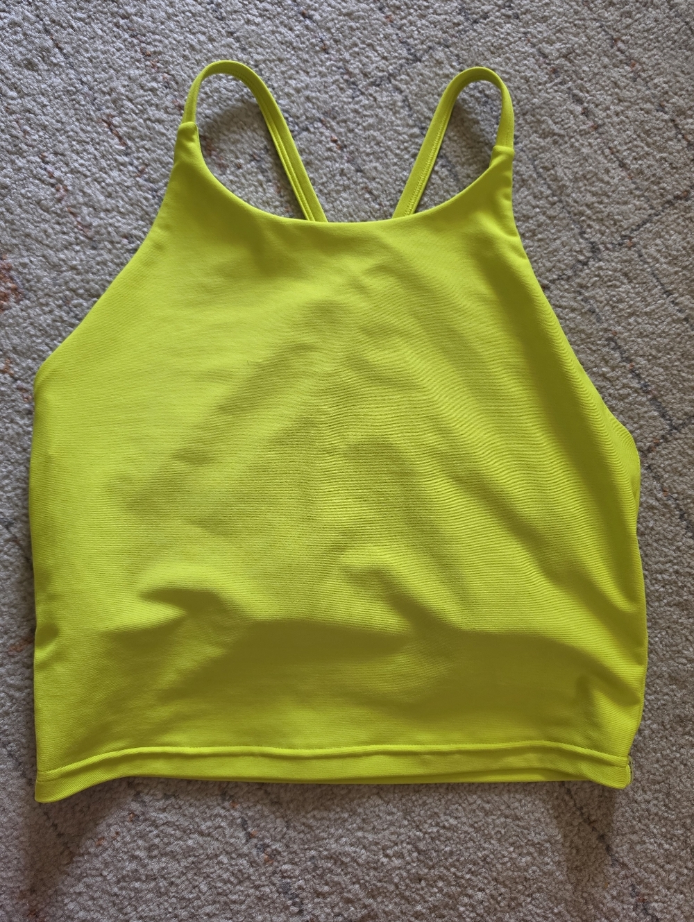 Old Navy Active Neon Yellow Crop Top Size M